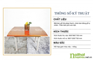 Thông số chi tiết của bàn ăn thông minh D11