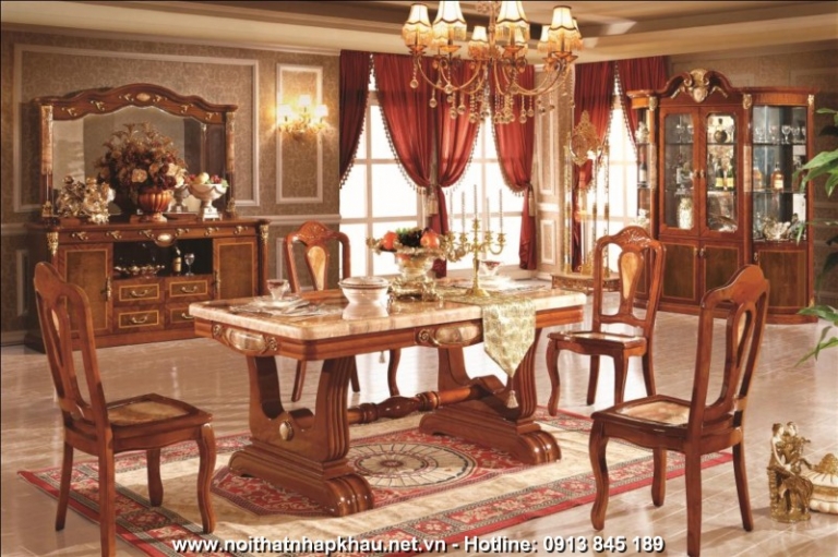 Bàn ăn tân cổ điển T213C