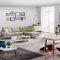 Bộ sofa nỉ nhập khẩu kết hợp bàn trà theo phong cách Scandinavian
