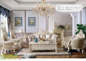 Sofa da cổ điển 819 phòng khách
