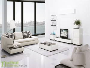 Bàn trà gỗ cao cấp kết hợp với kệ tivi
