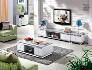 Bàn trà gỗ cao cấp ấm áp cho phòng khách hiện đại