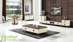 Bàn trà nhập khẩu đẹp với mặt đá sang trọng