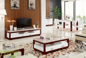 Mẫu bàn trà mặt kính đẹp, đơn giản cho phòng khách tiện nghi