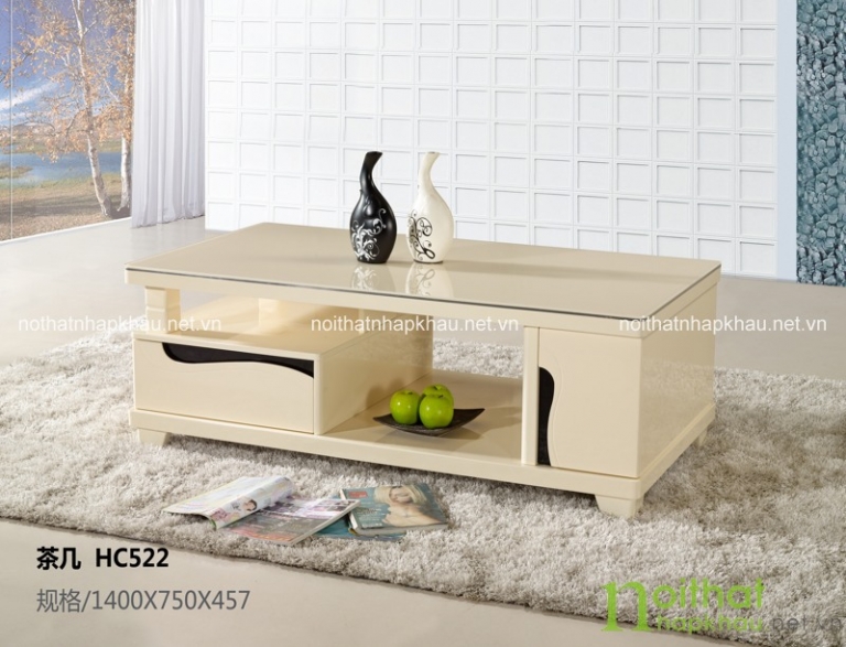 Bàn trà mặt kính HD522