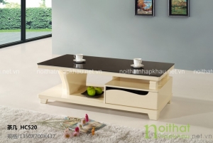 Bàn trà mặt kính màu đen HC520 - Kệ tivi HD 116
