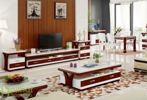 Mẫu bàn trà mặt kính đẹp, đơn giản cho phòng khách tiện nghi