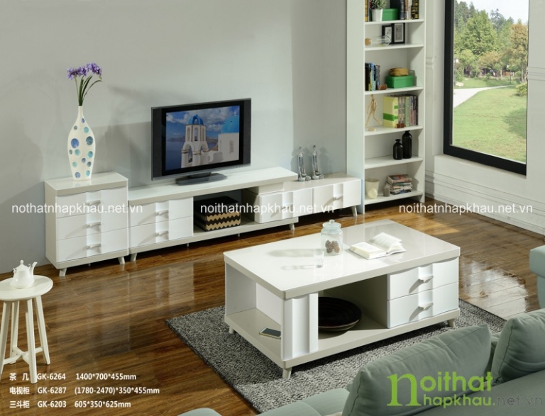 Bàn trà màu trắng GK6264