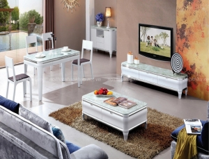 Bàn trà sofa phòng khách an toàn cho nhà có trẻ nhỏ