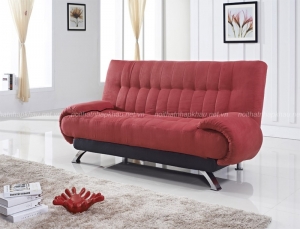 Sofa giường thông minh màu đỏ với kiểu dáng lạ mắt
