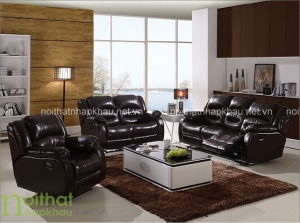 Ghế sofa thư giãn cho phòng khách với chất liệu da thật sẽ giúp bạn giải tỏa stress, lấy lại sự tự tin và nguồn năng lượng tích cực