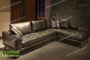 Ghế sofa đẹp bằng chất liệu da thật sang trọng là xu hướng được yêu thích nhất 2018