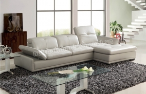 Ghế sofa góc nhỏ bằng da cao cấp
