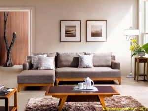 Ghế sofa phòng khách khung gỗ mang vẻ đẹp mộc mạc tự nhiên