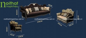 Kích thước sofa cổ điển s1610