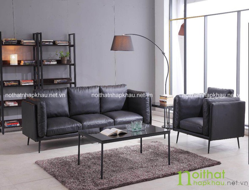 Thiết kế sofa văn phòng kết hợp bàn trà kiểu dáng đơn giản, hiện đại phù hợp với không gian văn phòng của công ty