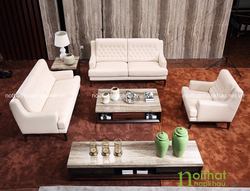 Sử dụng mẫu sofa văn phòng nhỏ gọn sáng màu tạo không gian hài hòa và trang trọng