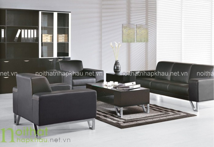 Sofa màu đen lịch lãm cho phòng khách chung cư cao cấp