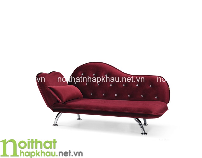 Mẫu sofa giường vải BK-8001-6 màu đỏ sang trọng
