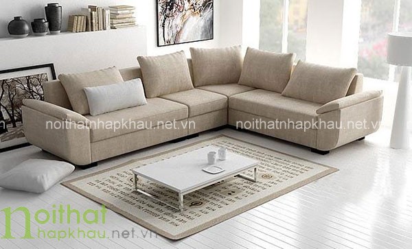 Mẫu sofa màu trắng thanh lịch cho không gian phòng khách tươi sáng