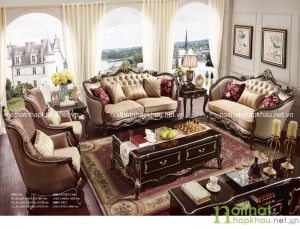 Mẫu sofa cổ điển da thật có sẵn tại Nội thất nhập khẩu