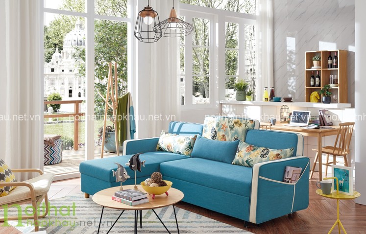 Sofa giường thông minh cho phòng khách tiện nghi khi vừa làm sofa vừa làm giường ngủ