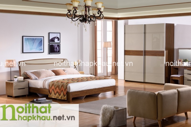 Bộ giường ngủ hiện đại BOF 361#