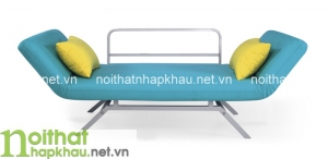 Màu xanh trẻ trung kết hợp với đệm gối nổi bật