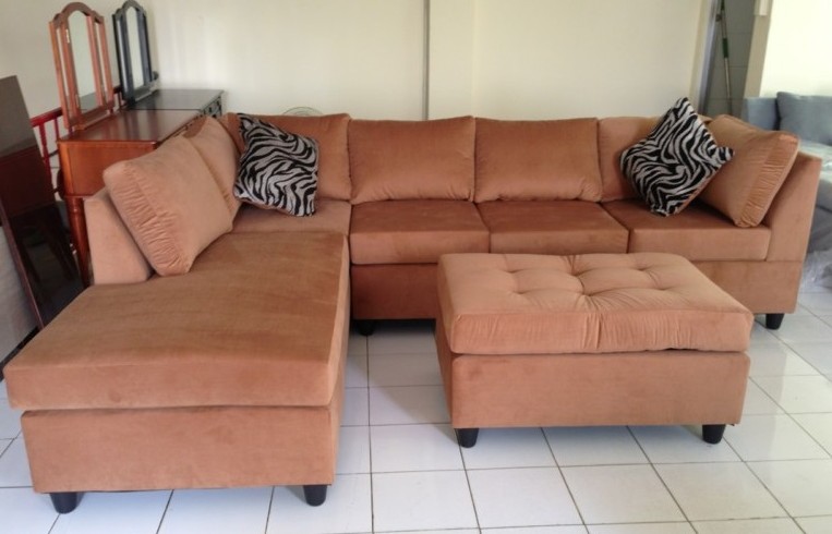 Sofa xuất khẩu 9909 màu da bò