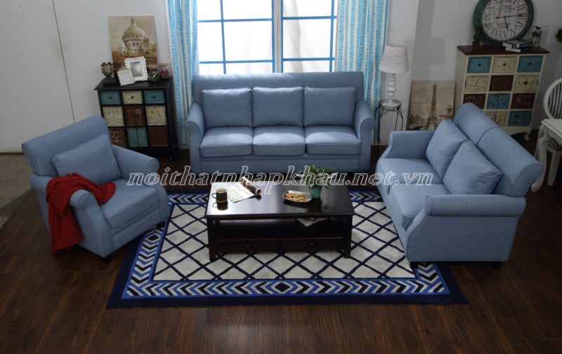 Sofa cổ điển châu âu 6006-xanh