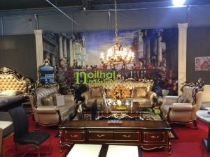 sofa cổ điển cao cấp da thật dz14