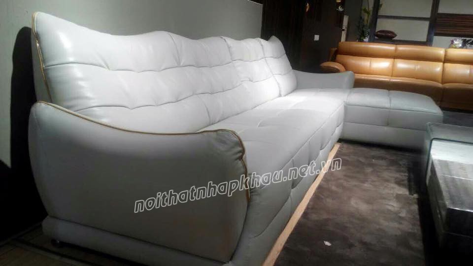 Mẫu sofa da B816 màu trắng