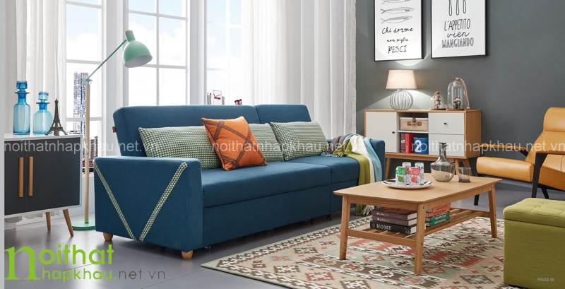 Sofa giường thông minh 216-3 (Xanh)