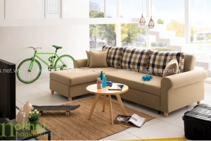 Sofa giường thông minh cao cấp với góc L tiện dụng cho phòng khách