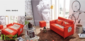 Sofa giường vải DA 153-12 với sắc đỏ sang trọng