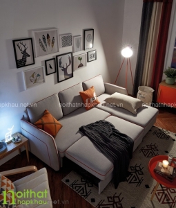 Sofa giường D219-1khi ở trạng thái giường