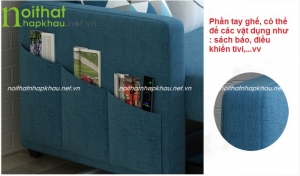 Bên cạnh tay ghế có thể chứa đồ rất tiện dụng