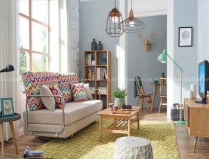 Sofa giường và bàn trà nhỏ