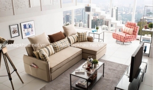 Ghế sofa giường là lựa chọn thích hợp cho không gian nhỏ, những căn hộ chung cư hiện đại