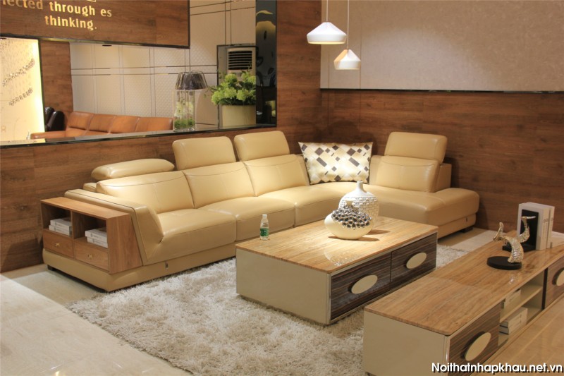Tiết kiệm diện tích cho phòng khách với sofa góc nhập khẩu