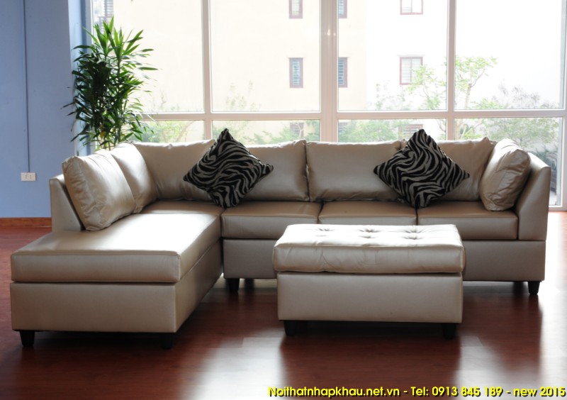 Sofa da 9909-màu trân châu