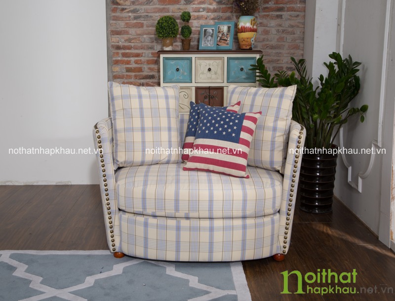 Ghế sofa vải đơn họa tiết đơn giản trang nhã cho không gian nội thất nổi bật