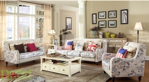 Sử dụng sofa vải hoa đẹp cho phòng khách mang không khí mùa xuân