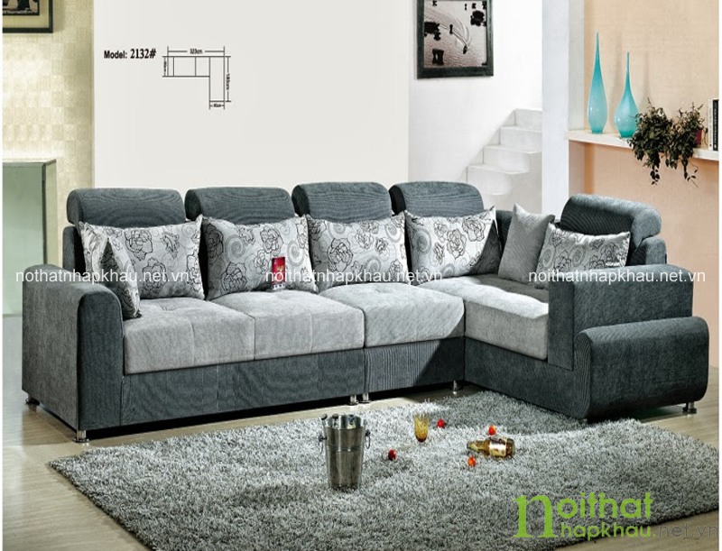 Sofa hiện đại bọc vải nhung cao cấp cho phòng khách sang trọng