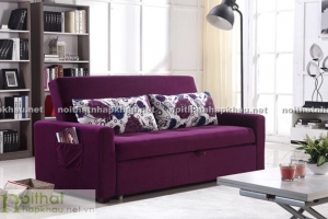 Sofa giường thông minh màu tím đậm